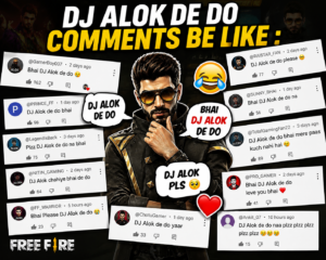 Free Fire give DJ Alok meme comments